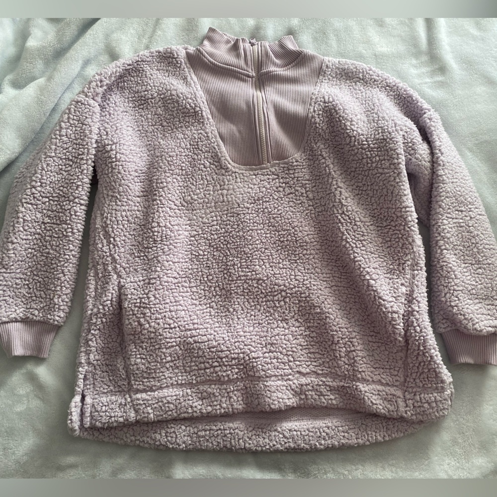 Aerie quarter zip jacket. Color lavender. Size medium